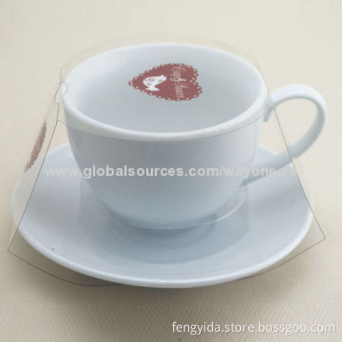 Ceramic cup saucer for Xmas/Valentine/Mother's Day/Father's Day, food/dishwasher/microwave oven safe